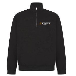 เสื้อสเวตเชิ้ตผู้ชายแบบซิป 1/4 คุณภาพสูง ปักโลโก้ตามสั่ง พิมพ์ลายลำลอง ผ้าฟลีซแบบซิปครึ่งตัว - Product Image 2