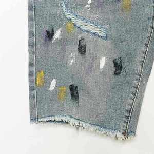 Pantalones Cortos Vaqueros Anchos de Verano de Alta Calidad OEM para Hombre, con Estampado Personalizado y Lavado Ácido - Product Image 6