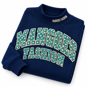 Sudadera de cuello alto para mujer Mangoes Fashion, jersey de punto oversize de manga larga, top 100% algodón polar, estilo urbano de invierno - Product Image 5