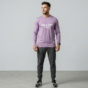 Camiseta de Manga Larga para Hombre, Diseño Sencillo, Color Sólido, Mezcla de Algodón, Ecológica, para Usar en Verano - Product Image 4
