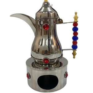 Elegante tetera árabe Dallah de metal, decoración para el hogar, adorno para la sala de estar y la mesa, cafetera Dallah para la mesa de boda. - Product Image 2