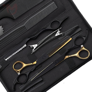 IMANS ENTERPRISES Juego de Tijeras de Peluquería de Acero Inoxidable de 6.5 Pulgadas con Tijeras de Entresacar, Herramienta Profesional para Barbería, Color Personalizado - Product Image 3