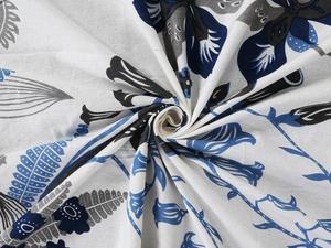 Juego de Sábanas de Algodón Puro con Diseño Floral Azul Grisáceo para Cama Doble con Fundas de Almohada, Proveedor Mayorista - Product Image 4
