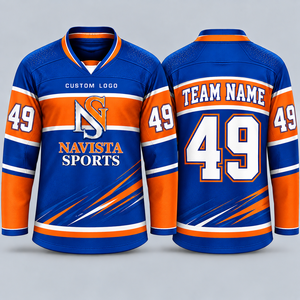 Maillot de hockey sur glace de qualité supérieure, style tendance, léger, durable, respirant, service OEM personnalisé, prix bas, 100% polyester - Product Image 3
