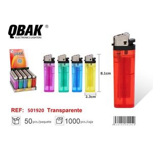QBAK Electronic <b>Lighter</b> Transparent 8.1cm x 2.3cm Portable Cigarette Use - Product Image 1