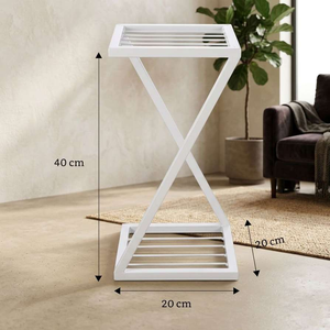 Soporte de Metal Moderno en Forma de Z para Plantas, Interior/Exterior, Decorativo, Geométrico - Product Image 2