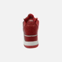 Chaussures de basketball rouges pour hommes, à lacets, bout rond, semelle intermédiaire EVA amortie, semelle extérieure TPR, légères, mi-montantes, toutes saisons