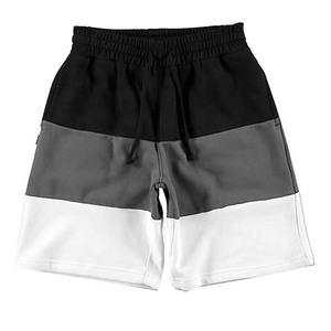 Pantaloncini da uomo color block a vita media con coulisse, casual, traspiranti, a pannelli, in felpa, verde, <span class=keywords><strong>nero</strong></span>, <span class=keywords><strong>bianco</strong></span> - Product Image 6