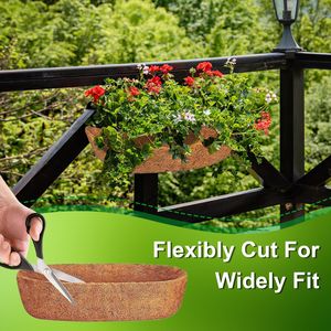 3 unidades de revestimientos de coco para macetas de ventana colgantes de 24/30/36 pulgadas, cestas de media luna, accesorios para macetas de coco - Product Image 5