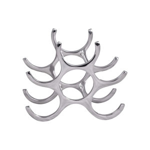 Modern 6-Bottle Countertop Wrought Iron <b>Wine</b> <b>Rack</b> With Faux Leather Straps Freestanding Black Metal Tabletop <b>Wine</b> Holder On <b>Sale</b> - Product Image 2