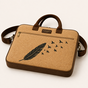 Eco-Friendly Durable Fashionable Jute Laptop Backpack Brief <b>Bag</b> Padded Handle Adjustable <b>Shoulder</b> Strap Front <b>Zip</b> Pocket <b>Large</b> - Product Image 2