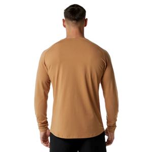 เสื้อยืดแขนยาวผู้ชายขายดี ผ้าถักเนื้อแน่น 100% ผ้าฝ้าย สไตล์ลำลอง ใส่เล่นกีฬา ใส่ออกกำลังกาย ทรงปกติ คอกลม สตรีทแวร์ - Product Image 3