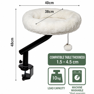 Cama Portátil para Mascotas Hachi con Plataforma Giratoria de 360 Grados, Desmontable, Lavable, Relleno de Espuma Viscoelástica de Poliéster y Acero, Capacidad de Carga de 10 kg - Product Image 6