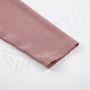 Nouvelle Arrivée - Abaya Femme Personnalisée Couleur Unie Col V Longueur Cheville en Polyester Coupe Droite Ample Manches Longues Robe Musulmane Broderie - Product Image 5