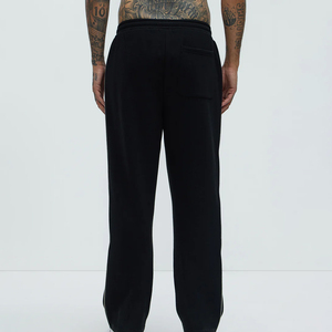 ชุดวอร์มโอเวอร์ไซส์สำหรับผู้ชาย ผ้าฝ้ายสำหรับฤดูหนาว พิมพ์ลายปักแบบดิสเทรส ชุดฮู้ดดี้และกางเกงวอร์ม ชุดวอร์มแบบฟอกสี - Product Image 5