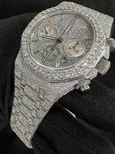 Reloj de buceo automático deportivo de lujo al por mayor con diamantes VVS de color D, moissanita, alarma, estilo hip hop, diseño mecánico de latón - Product Image 3