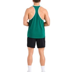 <b>Mens</b> Green Racerback Tank Top <b>Gym</b> Workout <b>Vest</b> Athletic Fitness Training Bodybuilding Sportswear Sleeveless Running Activewear - Product Image 6