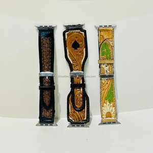 สายนาฬิกามาตรฐานแบบตะวันตกมาตรฐานทำด้วยมือแท้ลายนูนลายดอกไม้สีสันสวยงามและเข้ากันได้ด้วยมือแท้ - Product Image 2