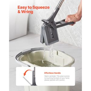 Serpillère en éponge PU haute densité avec 1 éponge de rechange, manche auto-agrippant facile à presser, nettoyage ciblé de la maison - Product Image 2