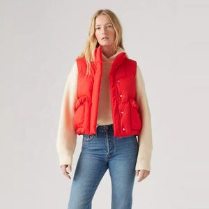 Excellente qualité sport bulle bouton bouffant gilet décontracté sans manches hiver pour un usage quotidien confortable toile lisse 100% - Product Image 5