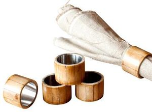 แหวนรองผ้าเช็ดปากดีไซน์สวยงาม แหวนรองผ้าเช็ดปากฝังกระดูก ที่วางผ้าเช็ดปากกระดูก ใช้สำหรับโต๊ะอาหาร ราคาขายดีมาก - Product Image 2