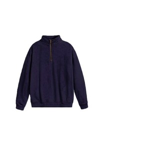 Sweat-shirt pour homme en polaire polyester à fermeture éclair quart de tour avec poche latérale, haute qualité, respirant, décontracté, vêtements d'hiver pour homme, logo personnalisé - Product Image 2