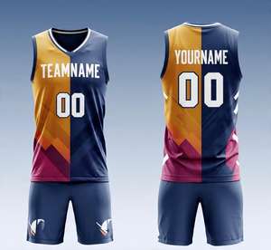 Ensemble d'uniformes de basket-ball réversibles en mesh personnalisés, broderie de haute qualité, impression par sublimation, pour hommes - Product Image 6