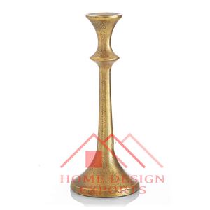 Soporte Decoraciones navideñas Nuevo diseño Metal Aluminio Antiguo Oro y Negro Portavelas para decoración de bodas - Product Image 6