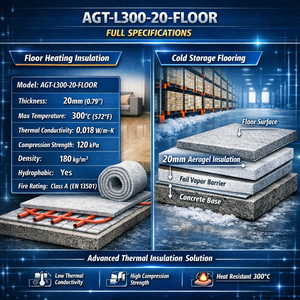 Couverture isolante en aérogel de 20 mm |   300 ° Isolation de sol pour chauffage par le sol et entrepôts frigorifiques à haute valeur R et haute résistance à la compression - Product Image 4