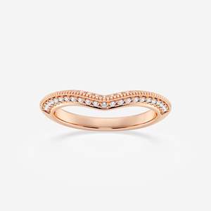 แหวนเพชรโรสโกลด์สำหรับผู้หญิง ดีไซน์คลาสสิกแบบ Eternity Band ประดับเพชรแบบ Channel Setting เหมาะสำหรับงานแต่งงาน - Product Image 1