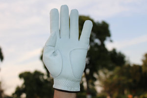 Guantes de Golf de Cuero Genuino Blanco al por Mayor, para Mano Izquierda, Transpirables, Antideslizantes, con Cierre de Velcro para Hombre - Product Image 3