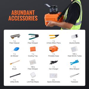 Épisseuse de fusion de fibres d'alignement de noyau de 6 moteurs avec écran tactile de 5 \ "équipement de fibre optique d'épissage de 6S - Product Image 6
