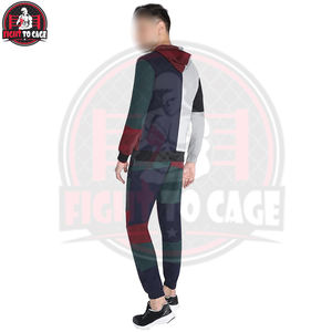 Ensemble pantalon et sweat à capuche pour homme, color block, uni, décontracté, respirant, matière douce au toucher, sur mesure, prix de gros - Product Image 5