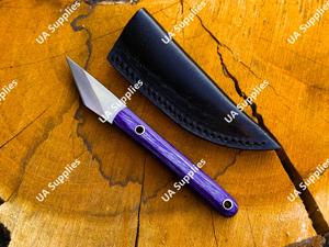 Cuchillo Utilitario Estilo Kiridashi para Transporte Legal, UA Supplies, Mango de Madera, Cuchilla de Acero Inoxidable de 2 Pulgadas, Mini Cuchillo de Alta Calidad con Corte Afilado - Product Image 5