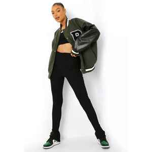 Blouson universitaire pour femme de haute qualité, respirant, en laine polaire, toile de coton, avec logo brodé, design baseball Letterman, uni et brut - Product Image 6