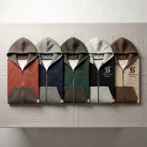 Sweat à capuche brodé personnalisé, style streetwear, vintage, surdimensionné, de haute qualité, à manches longues, pour le sport - Product Image 5