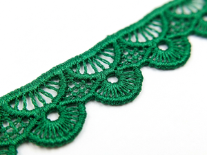 Ruban de dentelle guipure florale verte 10 mm, écologique, de luxe, personnalisable, 20 mètres, pour bandeaux, vêtements pour enfants, cadeaux et artisanat - Product Image 5