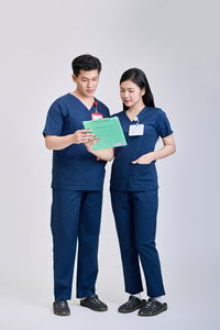 Ensemble de blouses médicales pour femmes de qualité supérieure, écologiques, douces, respirantes, col en V, uniforme d'infirmière, vêtements de travail d'hôpital, pantalon de jogging - Product Image 2