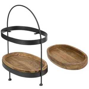 ฐานวางเค้กโลหะทรงกลมแบบหมุนได้ ชั้นวางขนมหวานหลายชั้น ที่วางคัพเค้ก ถาดเสิร์ฟสำหรับงานแต่งงาน งานวันเกิด สำหรับร้านเบเกอรี่ - Product Image 2