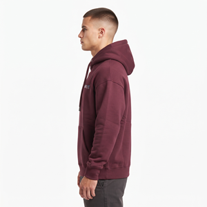 Sweat-shirt à capuche surdimensionné pour homme de haute qualité, en molleton de coton épais, avec cordon de serrage - Product Image 3