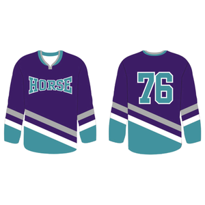 Maillot de hockey sur glace personnalisé, directement de l'usine, avec tissu en maille premium, graphismes sublimés, noms et numéros brodés en twill. - Product Image 1
