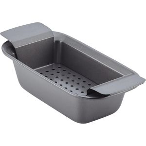 Teglia da Forno Antiaderente Grigia 9x5 Pollici per Torta di Carne/Panetto con Inserto, Stampo e Vassoio - Product Image 1