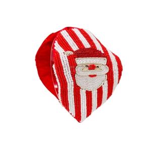 ที่คาดผมผ้าโพกหัวซานต้าแบบดั้งเดิมสุดหรูสำหรับเด็กผู้หญิงหนึ่งขนาดเหมาะกับทุกรูปแบบซับในระบายอากาศได้พร้อมรายละเอียดตกแต่งด้วยมือ - Product Image 1