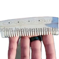 Peigne en os de buffle fait à la main Peigne en os de buffle poli Peigne à cheveux en os de buffle de haute qualité du fabricant indien - Product Image 2
