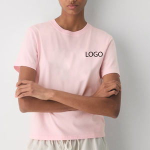 T-shirt classique à col rond, coupe ajustée, mélange de coton, décontracté pour le quotidien / Haut confortable et élégant, prix de gros pour les commandes en gros 2026 - Product Image 1