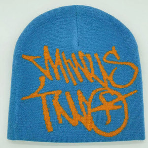Bonnet en tricot unisexe Econex Sports Fashion Wear, super doux, 100% acrylique, doublé, style streetwear, broderie unie, avec revers pour le ski, pour l'extérieur - Product Image 1