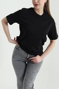 Women's Solid Short Sleeve T-Shirt Regular Sleeve Crew Neck Knitted Cotton Casual Summer <b>Top</b> Regular Fit Breathable Eco-Friendly - Product Image 3