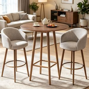 Tavolo Alto Pieghevole per Bar, Arredamento per Interni ed Esterni, Casa, Hotel, Seminterrato, Giardino, Feste con Base a Gamba - Product Image 6