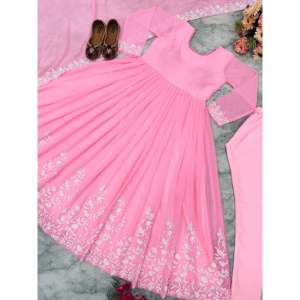 Robe XL de soirée de créateur avec pendentif et look élégant Dupatta - Product Image 6