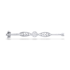 Pulsera de Lujo de Oro Rosa con Diamantes Entrelazados de 14K, Diseño Clásico para Mujer con Diamantes Brillantes Cultivados en Laboratorio - Product Image 1